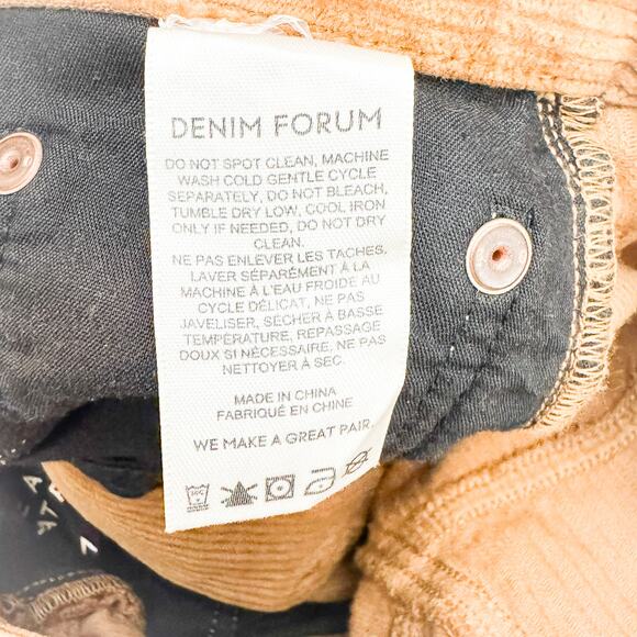 Denim Forum The Joni High Rise Loose Corduroy Style Pants Size 24 x 30L - Picture 8 of 10